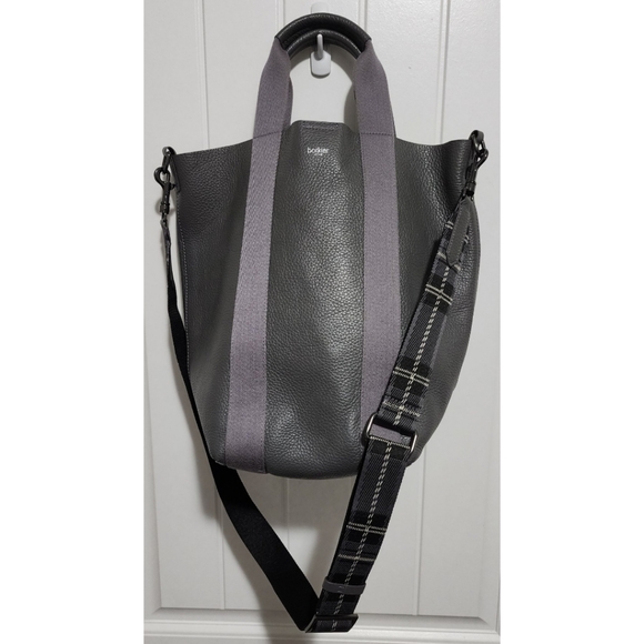 Botkier Handbags - Botkier New York gray pebble leather purse bag camera strap large tote crossbody
